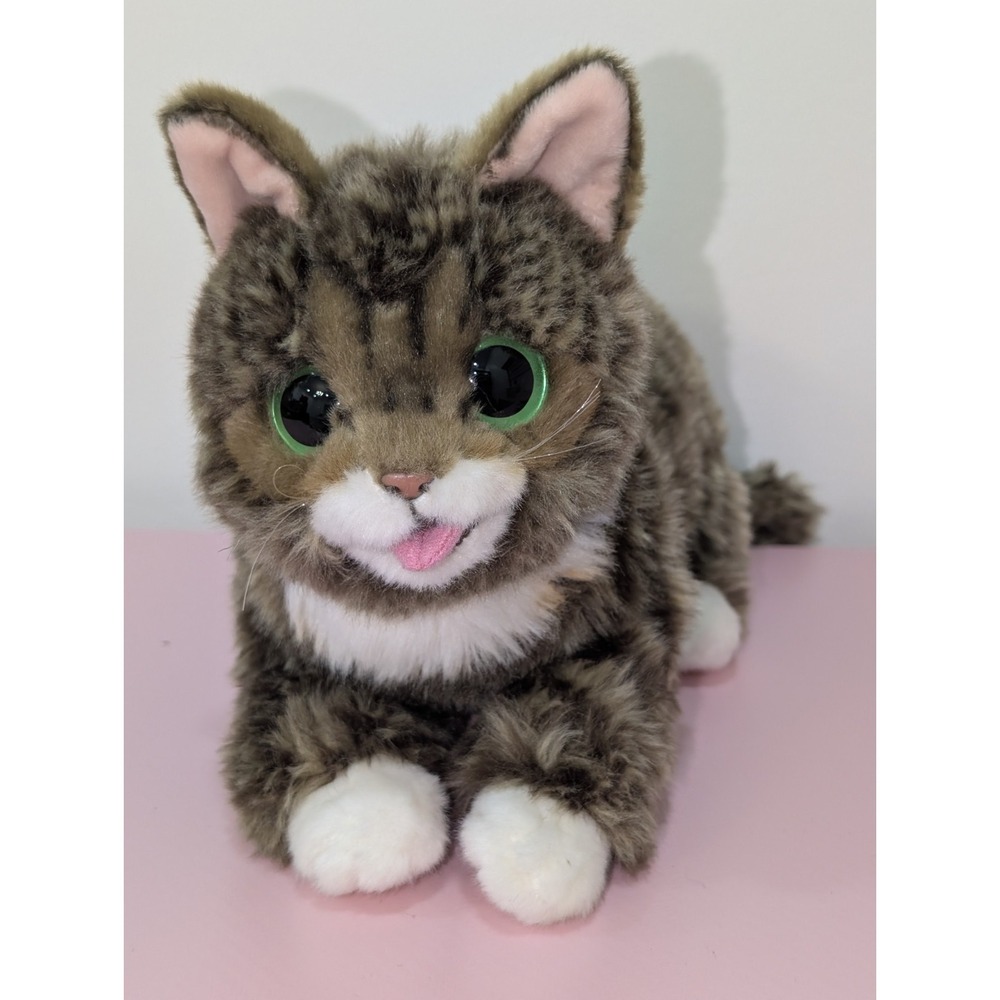Cuddle Barn Lil Bub Plush Tabby Kitten Cat Stuffed Animal Toy Realistic 12"
